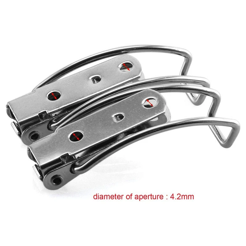 Furniture hardware toggle latches jewelry box hasps decorative latches Stainless steel spring hasp 304 stainless steel box cabinet spring lock hasp transport box tower buckle