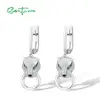 SANTUZZA-pendientes de plata de ley 925 con Zirconia cúbica, joyería fina con diseño de pantera colgante, para mujeres ► Foto 2/6