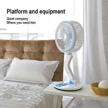 

Mini Portable Folding Fan LED Table Lamp Charging Fan Desktop Electric Fan USB Charging Rechargeable Wall Hanging Table Fan