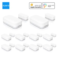 Sensor de ventana de puerta Zigbee Aqara, conexión inalámbrica inteligente, Mini Sensor de puerta, funciona con Mi aplicación para hogares, Android IOS, casa inteligente, 10 Uds.