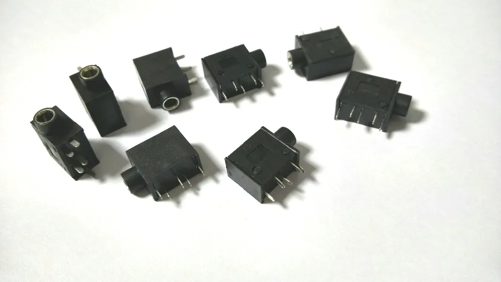 500 шт. черный 5PIN 3,5 мм стерео разъем PC PCB панель крепление пайки