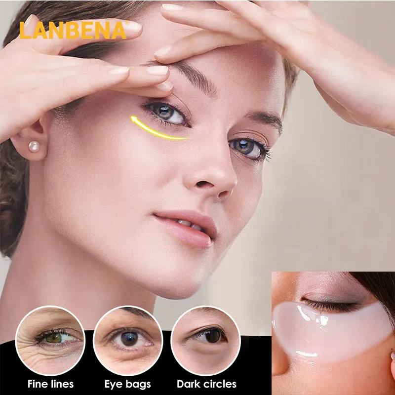 LANBENA-mascarilla de colágeno para ojos, elimina las ojeras, parches de ojos, antihinchazón, reafirmante, reafirmante, piel alrededor de los ojos