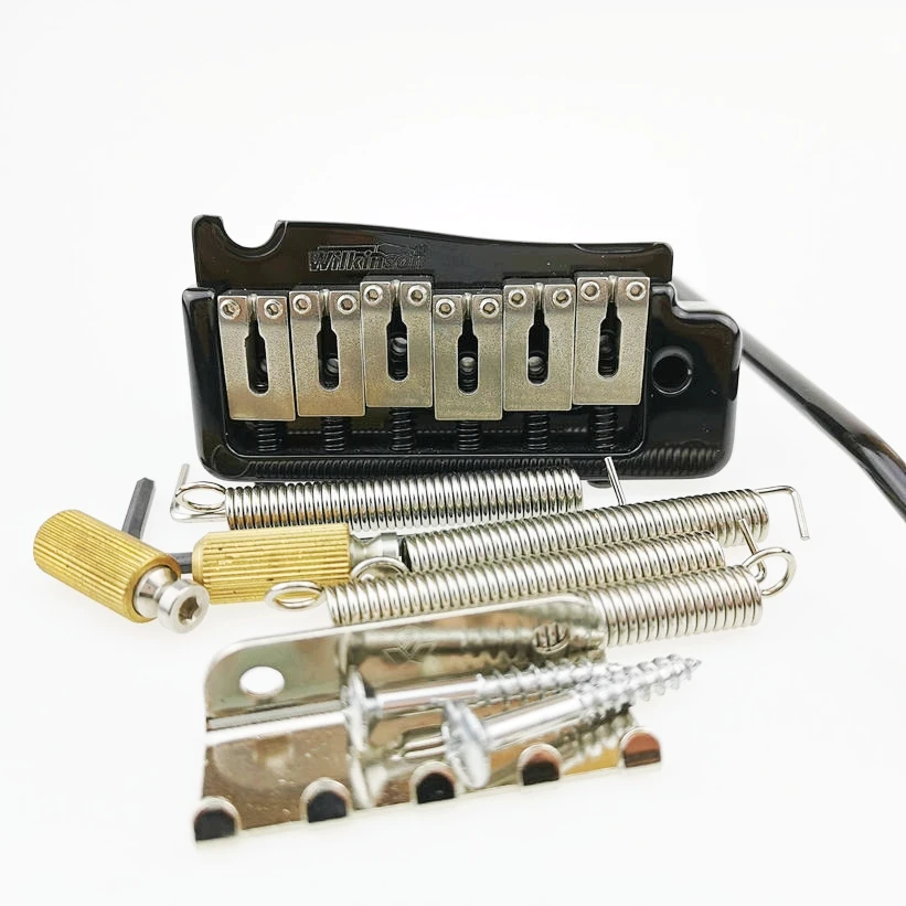 

Новые детали для гитары Wilkinson WVP цинковый блок Tremolo мост 2-точечное стальное седло черные Профессиональные Запчасти для гитары