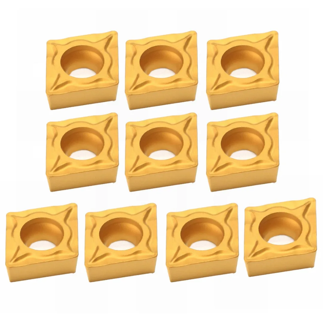 10pcs CCMT060204-HM Carbide Inserts + 1pc SCLCR0808F06 Lathe Turning Tool Holder 80mm Boring Bar with Wrench