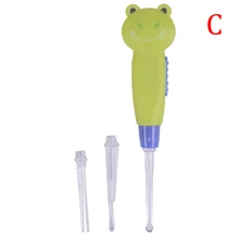 Светодиодный фонарик для ушей с героями мультфильмов, очиститель ушных вкладышей, инструмент для ухода за здоровьем, удобный для малышей, прозрачное отверстие для ушей