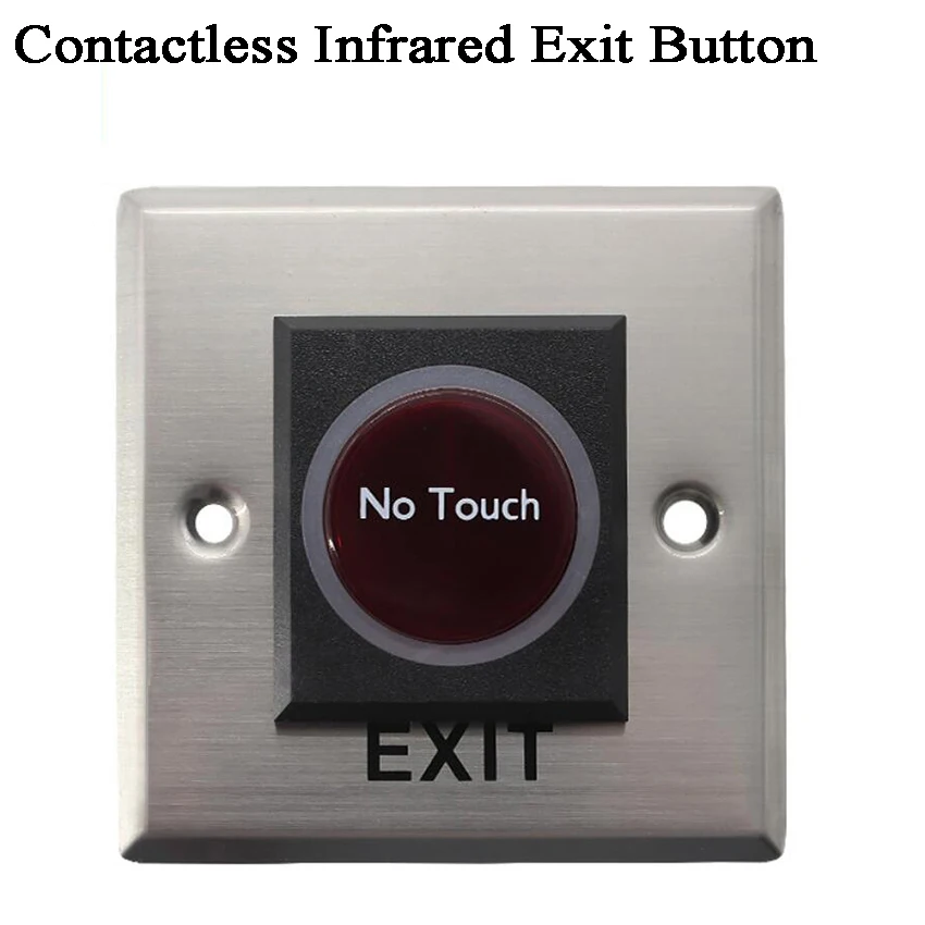 

10pcs Smart IR Sensor No Touch Infrared Door Opener Push Exit button Sensor Switch for Access Control garage gate contactless