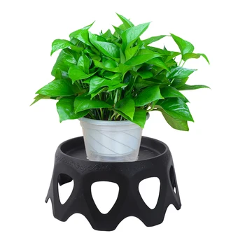 

Garden Plant Display Stands Flower Pot Durable Bonsai Holder Indoor Outdoor Rustproof Container Round Supports Rack for Planter