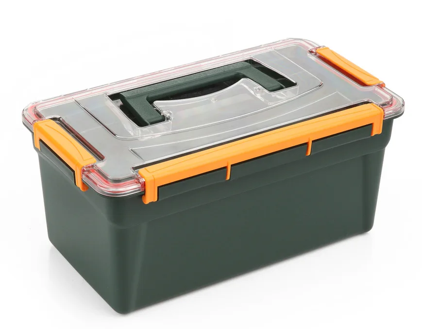 

UNFF Fishing Gear H518 Pp/PC Material Hand Lure Box Plastic Box Toolbox