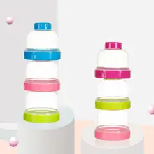 3 Layer Baby Milk Powder Formula Dispenser Non-Spill Food Storage Container used as snack cups and baby foods container gifts