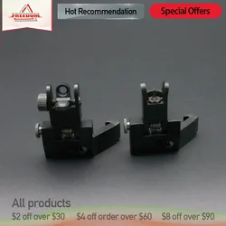 Hunting Tactical 45 Degree Folding Iron Sight Front and Rear Sight Flip Up Rapid Transition for AR15 AR-15 AR 15 Gun Accessories
