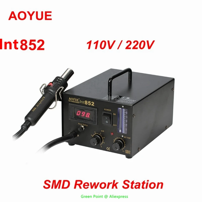 AOYUE Int 852 лучшие станции для переделки горячим воздухом SMD паяльная станция с