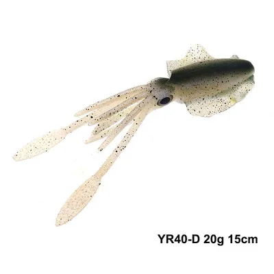 ORJD Trolling Lure Soft Squid Lure 7g 15g 20g 60g Luminous UV Squid Jig For Sea Fishing Boat Fishing Wobbler Bait For Snapper 20G 15CM NO HOOK