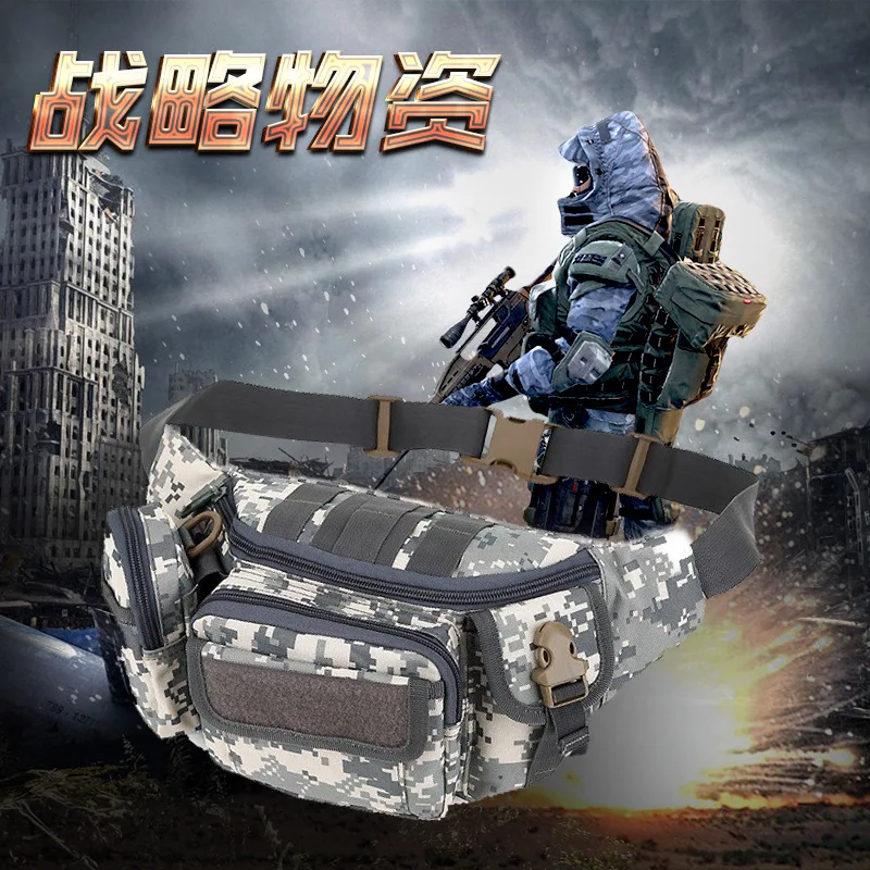 

Sports Outdoor Belly Mobile Phone Leisure Bag Multi-functional Shoulder Men And Women Shoulder Camouflage Tactical Riding Wallet