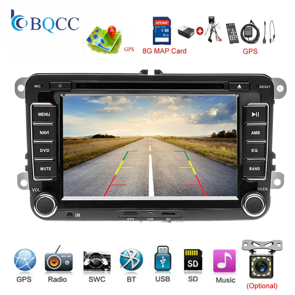 2 автомобиля мультимедиа Din gps DVD для/Volkswagen/Golf/Polo/Tiguan/passat/b7/b6/SEAT/Skoda/камера радио