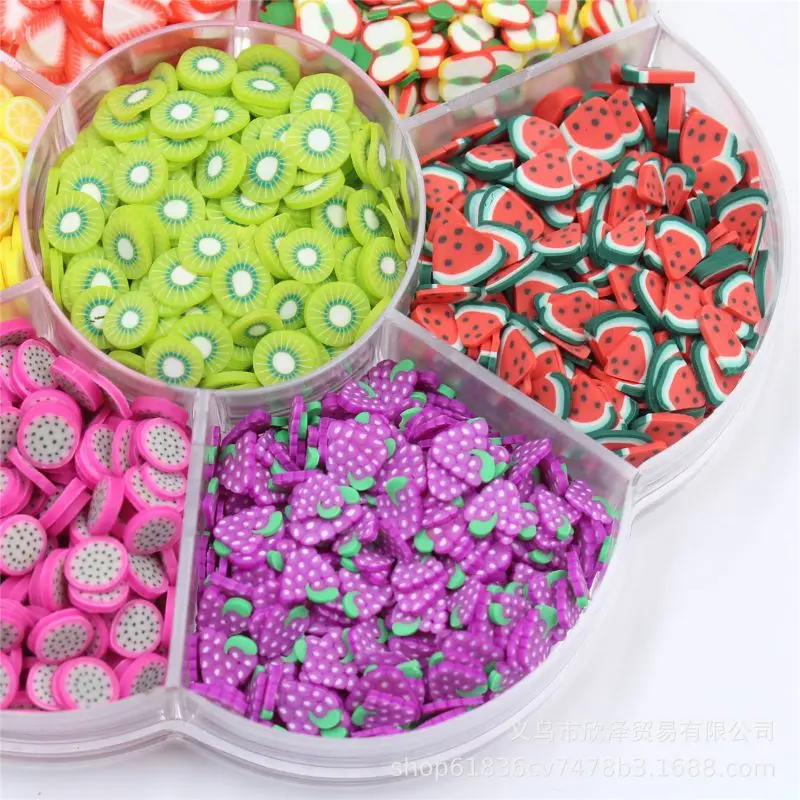 Ассорти фруктовые ломтики 90 г Fimo колеса-поставки слаймов/Slime аксессуары/Slime добавить ins/Полимерная глина/дизайн ногтей производитель комплектов для детей
