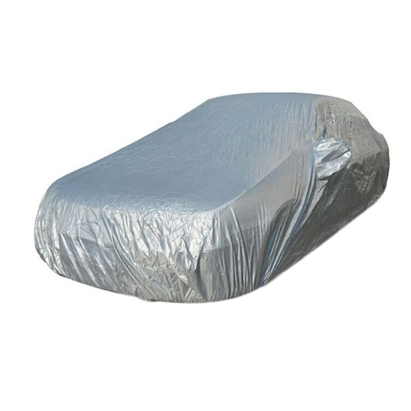 

170T Silver Cloth Car Cover Large Waterproof Jacket Sunscreen Uv Dustproof Rain Protection Clothing