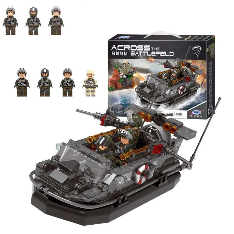 

Star Fort Building Block Originality Military Series Charge A Light Boat Compatible Happy High Assembly Toys Xb06017