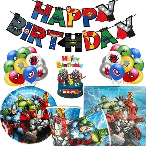 Décoration de fête de super-héros Hulk, bannière de gâteau, ballons en  spirale pour réception-cadeau pour bébé, fournitures de fête d'anniversaire  pour enfants, cadeaux cadeaux 