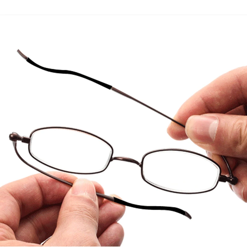 Moveable Spectacles Portable Ultra-thin Metal Presbyopic Glasses Full Frame Reading ...