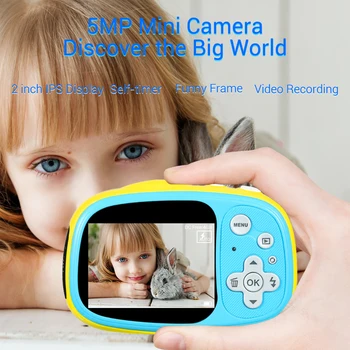 

5MP Mini Kids Digital micro Camera 3 Meters IP68 Waterproof Built-in Rechargeable Battery with 8GB Memory Card Photography Cam