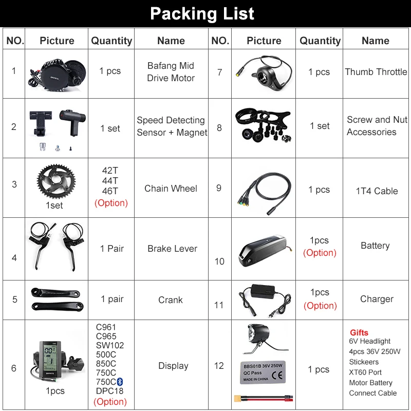 Cheap Bafang BBSHD 48V 1000W Mid Drive Motor Kits With Battery 17.5Ah Ebike Engine Electric Bicycle Motor Kit Inset Samsung Cells 5