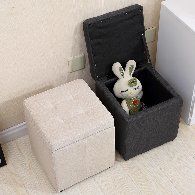 Бытовой многофункциональный тканевый табурет для хранения Настольный ящик
