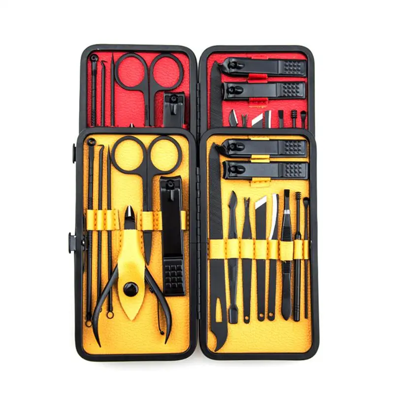 16pcs/set New Manicure Nail Clippers Pedicure Set Portable Travel Hygiene Kit Stainless Steel Nail Cutter Tool Set