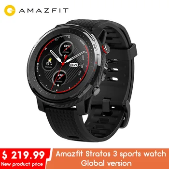 

Amazfit Stratos 3 Smart Watch Global Version Huami Sports SmartWatch GPS Heart Rate Waterproof 19 Sport Modes For Men Women