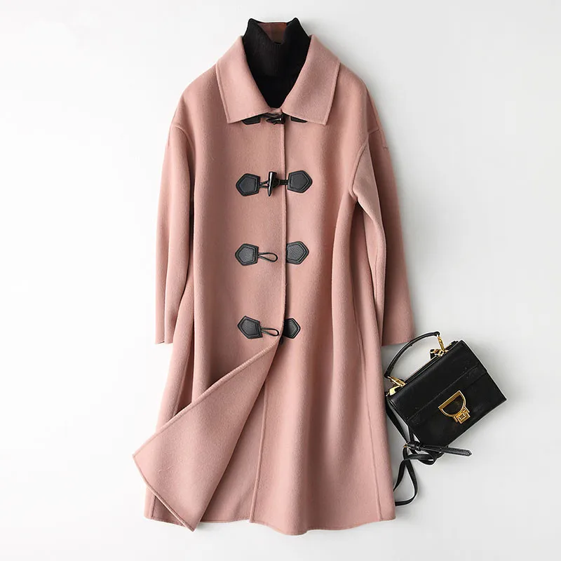 

New 2020 Spring Wool Coat Female England Style Double-sided Wool Coat Women Autumn Winter Jacket casacos 38520 WYQ1201