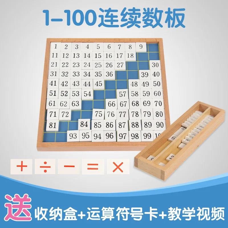 

Hundreds Board 1-100 Continuous Digital Board Children Mathematics Arithmetic One Hundred Toy 1-3 Years Old Early Childhood Boar
