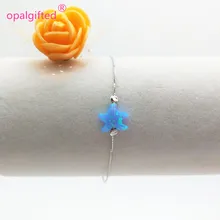 1 шт., новинка, светильник, голубой опал, морская звезда/Морская звезда, очаровательный браслет для женщин, 925 серебряный браслет, сделай сам, ювелирное изделие ручной работы, подарок