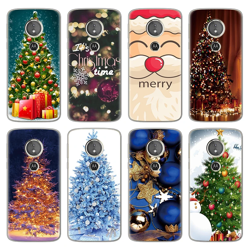 

Merry Christmas Clear Soft TPU Case For Motorola Moto C E4 One G3 G4 G5 G6 G7 G5S Power Plus Z Z3 Z2 E5 Play Go Case Coque Cover