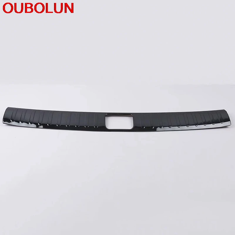 

OUBOLUN For Hyundai Tucson 2019 Car Inner Rear Trunk Bumper Foot Plate Protector Cover Trim Exterior Accessories Stainless Steel