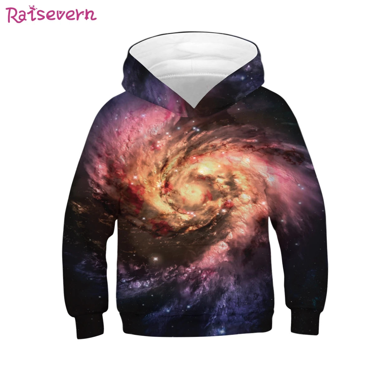 Raisvern Galaxy/детские толстовки с 3D принтом; пальто с капюшоном в стиле унисекс; куртки с длинными рукавами и принтом для девочек и мальчиков; толстовки; осень г