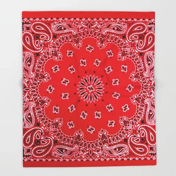 

Sherpa Throw Blanket Paisley Art Design Bandana Art Red Fleece Blanket Super Soft Plush Blanket 150x200 Blankets for Beds