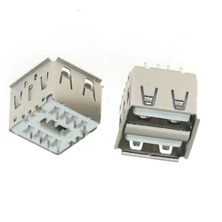10 pcs/lot Double Layer Type A USB 2.0 Female 8 Pin DIP 30V 1.5A Connectors Warp Port Jack Socket Electric Terminals Tail Plug