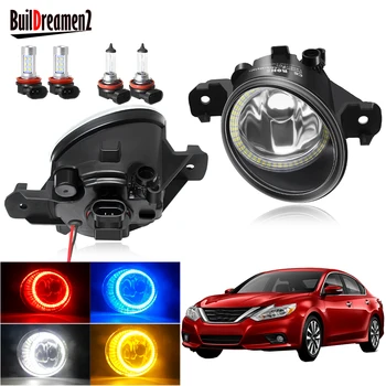 

Angel Eye Fog Light Assembly For Nissan Teana 2004-2018 Car Front Bumper Fog Lamp With Halo Ring Daytime Running Light 20W 12V