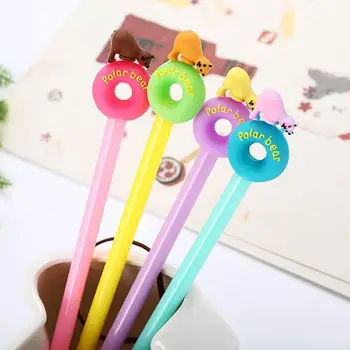 

Donuts Black Ink Cute Pen Gel Pen Rollerball Pen Durable Stationery Examination Study Free-Flowing Creative Office Kids Student