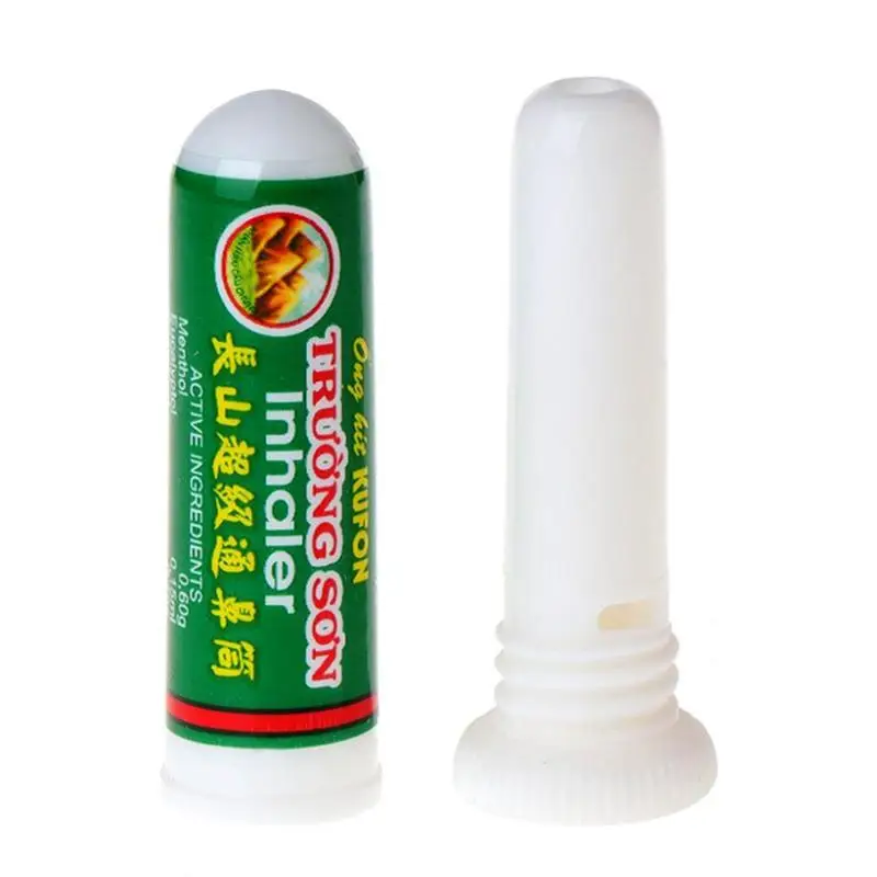 Тайские травяные контейнеры для носовых ингаляторов, палочка для мяты, цилиндрическая нить для астмы, носа, заторы, головная боль, Освежающая ароматическая палочка, ингалятор