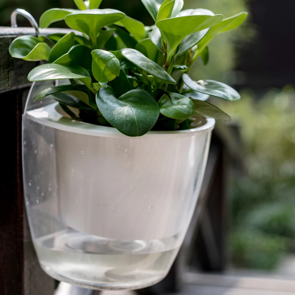 Self-Watering Flower Pot Home Decor Wall Hanging Resin Garden Tool Plant Storage