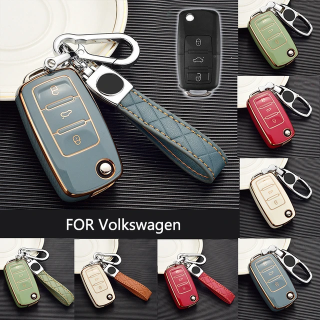 Juste de clé de voiture en TPU pour Volkswagen, accessoires porte-clés,  coque, VW Polo, Golf