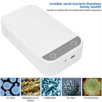 

Disinfection box UV-Ultraviolet Light Sterilizer Disinfection Storage Box for Phone Маска дезинфекционная G1