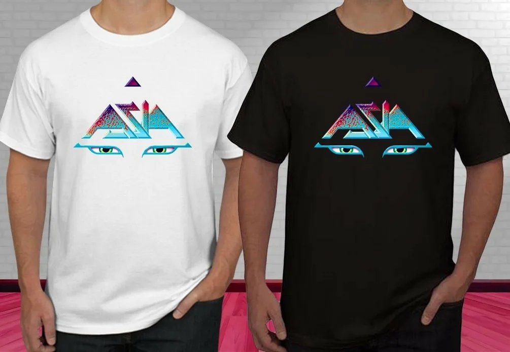 Asia Band Logo English Progressive Rock Black White Men'S T-Shirt S-2Xl Sweatshirt Tee Shirt |