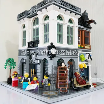 

15001 Creators Series BANK With City Model Building Kits Blocks 2413pcs Bricks Toys Gift For Children Compatible Creator 10251