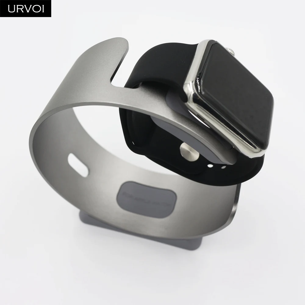 URVOI подставка для Apple Watch series 5 4 3 2 1 простой круглый держатель для iWatch алюминиевый сплав Хранитель современный дизайн 38 40 42 44 мм