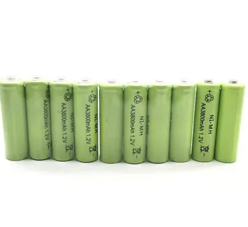 

100% original battery 10 pcs Ni-MH AA 3800mAh 1.2V Rechargeable Battery Ni-MH 2A camera flashlight toy microphone