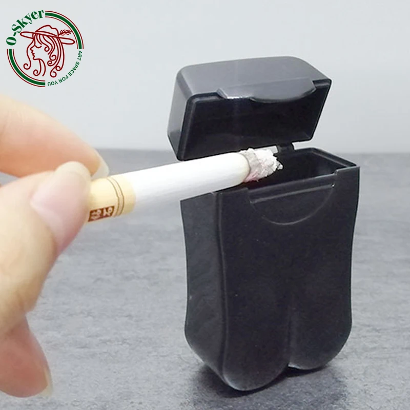 Пластиковая ABS карманная пепельница портативная маленькая пепельница для ремня уличная пепельница для сигарет с зажимом