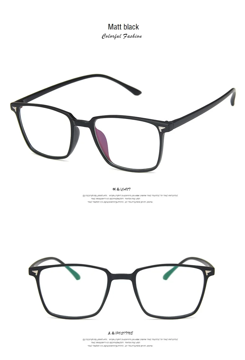 New Classic Square Eyeglasses Frame Men Brand Designer Fashion Women Decoration Optical Glasses males