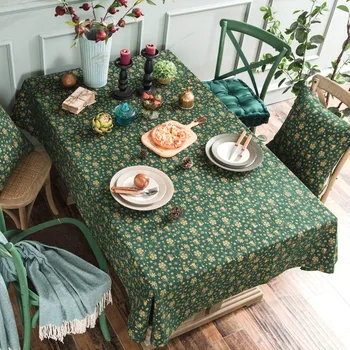 

SunnyRain 1-piece Christmas Tablecloth for Dining Table Cloth Linen Rectangle Table Cover