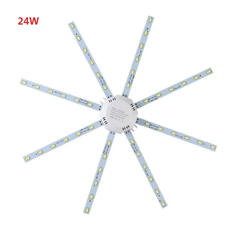 24W 220V 56LED потолочный Панель светильник 12/16/20/24 Вт 500LM в форме осьминога Крытый Спальня потолочная панель для жилого фургона Ночной светильник Модуль панель округлая панель с лампочками - Испускаемый цвет: 24W